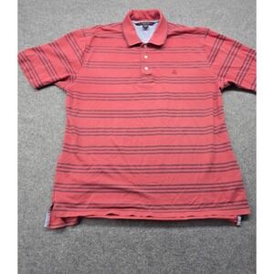 Brooks Brothers Mens Original Fit Striped Mercerized Cotton Polo Shirt Red L
